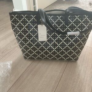 A New Day Black and Cream Patterned Tote
